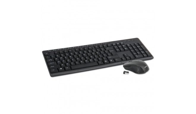 KEYBOARD US + MOUSE OMEGA OKM071B M-MEDIA W-LESS SET 2.4 GHZ BLACK [43743]