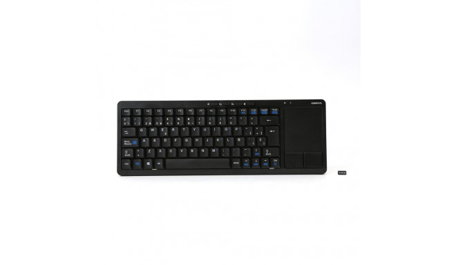 OMEGA KEYBOARD WIRELESS FOR SMART TV SPANISH LAYOUT BLACK + TOUCHPAD [43666]