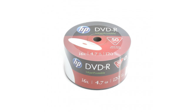 HP DVD-R 4,7GB 16X WHITE FF INKJET PRINTABLE SP*50 14201 / 69302