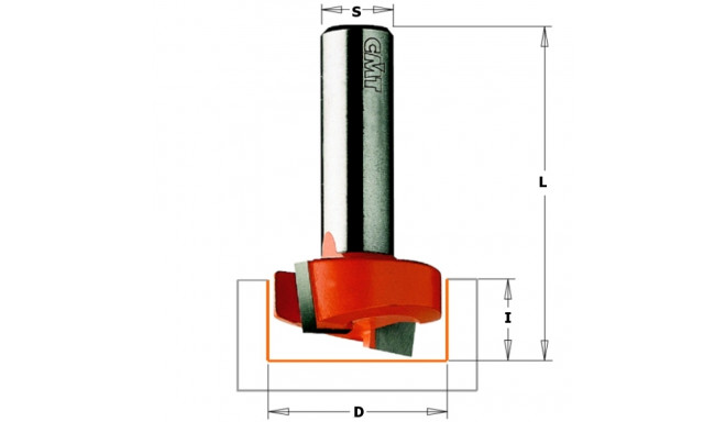 Tasandus sõrmfrees HM S=1/2" D=3/4"x3/8"