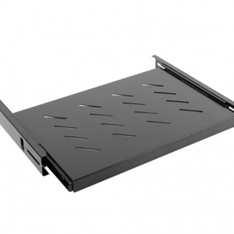 SLIDING SHELF FOR 19" RACK CABINETS 1U/465X347MM MAX LOAD CAPACITY UP TO 60KG BLACK LANBERG