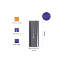 Enclosure for drive M.2 SSD, SATA, NVMe, USB C
