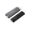 Enclosure for drive M.2 SSD, SATA, NVMe, USB C