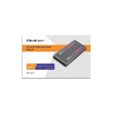 Enclosure for drive M.2 SSD, SATA, NVMe, RGB LE