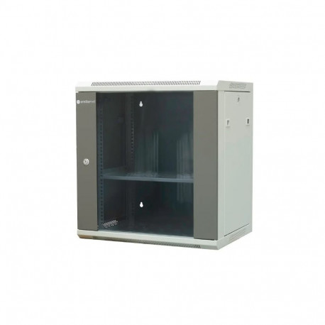 EMITERNET rippkapp EM/AP6412 19" 12U lehtmetallist ja klaasist uksega, 600×450×635mm (laius/sügavus/