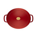 BALLARINI BELLAMONTE OVAL CAST IRON POT 75003-566-0 - 5.5 LTR RED