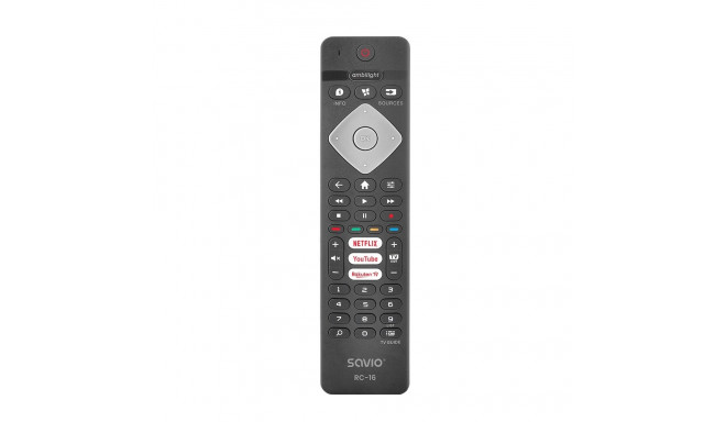 Savio universal remote control/replacement for Philips TV, SMART TV, RC-16