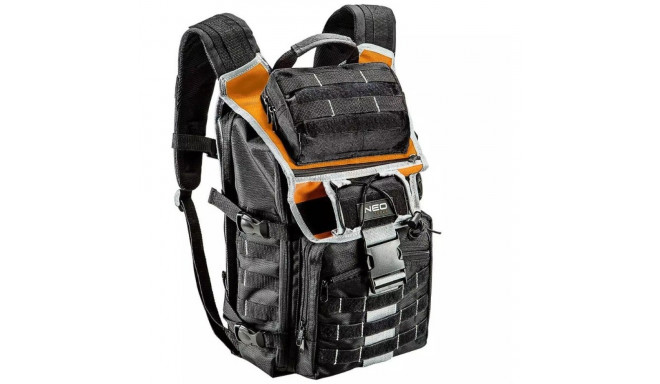 Neo Tools assembler backpack 4 external and 18 internal pockets, adjustable straps