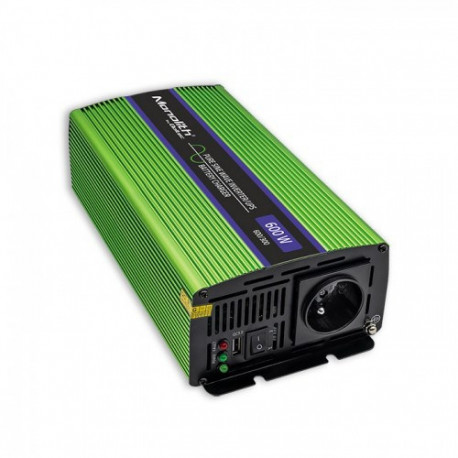 Qoltec Monolith toiteadapter/inverter Auto 600 W roheline