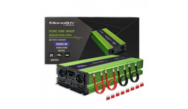 Qoltec Monolith power adapter/inverter Auto 5000 W Green