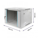 Qoltec 54486 RACK cabinet 19" | 9U | 600 x 500 x 600