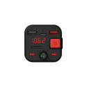 SAVIO FM transmitter, Bluetooth 5.3, QC 3.0 charger, LED display, Bass Boost, TR-15, black