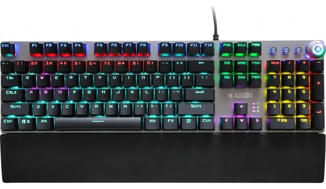 iBox Aurora K-3 keyboard USB QWERTY Silver