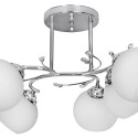 Classic chandelier pendant ceiling lamp Activejet IRMA nickel 5xE27 for living room