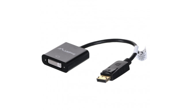 Lanberg AD-0007-BK video cable adapter 0.1 m DisplayPort DVI-D Black