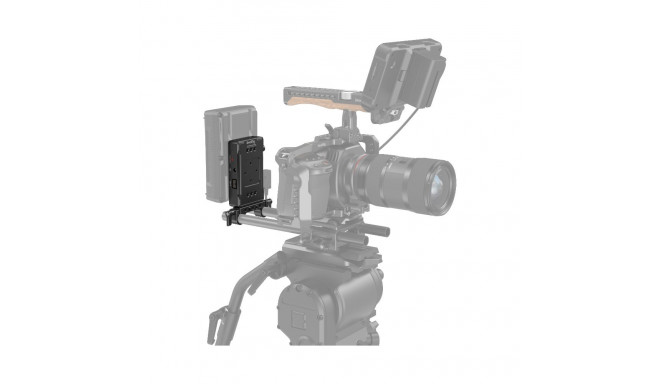 SmallRig 3498 Battery Adapter Plate V-Mount (Basic Version) with Dual Rod Clamp