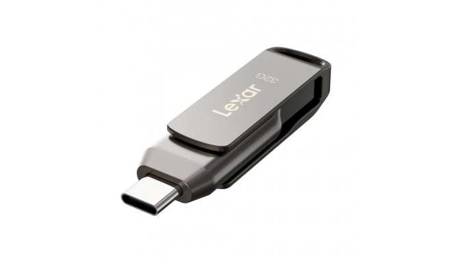 LEXAR JUMPDRIVE DUAL DRIVE D400 TYPE-C/TYPE-C & TYPE-A, UP TO 100MB/S READ (USB 3.1) 32GB