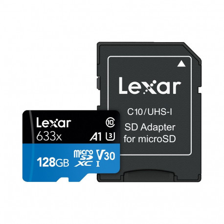 Lexar microSDXC 633x UHS-I/A1/U3/10 R95/W45MB (V30) 128GB
