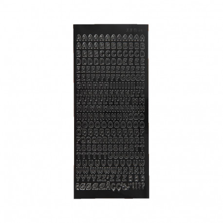 Focus kleebised väikesed suurtähed, must