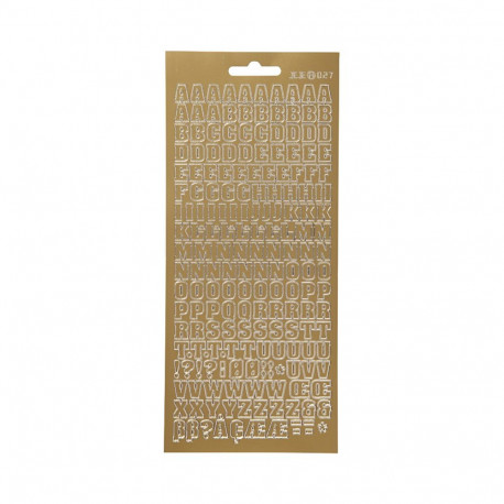 Focus Stickers Gold Letters Design 3