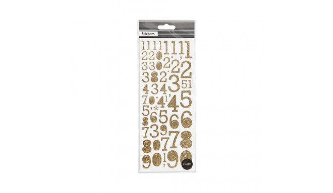 FOCUS GLITTERSTICKERS GOLD NUMBERS