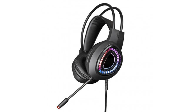 VARR GAMING RGB HEADPHONES 40MM SPEAKERS MIC USB 7.1 FOR PC AND PS5 BLACK [45551]