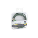 PLATINET MICRO USB TO USB FABRIC BRAIDED CABLE 1M GREEN