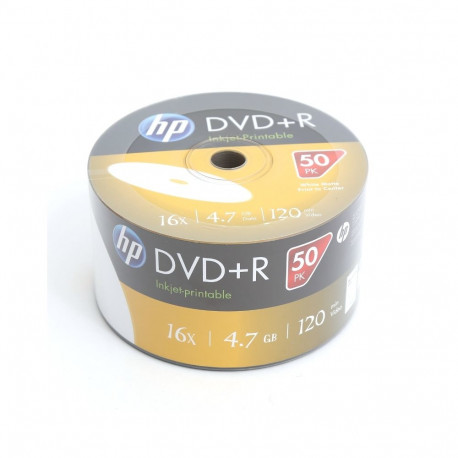 HP DVD+R 4,7GB 16X FF WHITE INKJET PRINTABLE SP*50 14202 / 69304