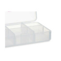 Tabletikarp Sektsioonidega Läbipaistev Plastmass (11,5 x 18 x 2,2 cm) (12 Ühikut)