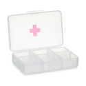 Kastīte ar Nodalījumiem Caurspīdīgs Plastmasa (11,5 x 18 x 2,2 cm) (12 gb.)