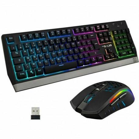 Klaviatuur ja Hiir The G-Lab Combo Tungsten Prantsuse AZERTY