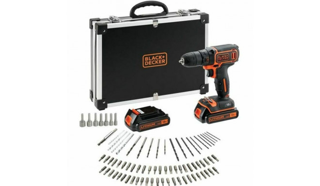 Skrūvgriezis Black & Decker BLACK+DECKER BDCDC18BAFC-QW Perceuse-visseuse sans fil, 18 V, Noir/orang