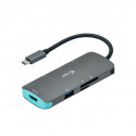 I-TEC USB C Metal Nano Docking Station 1xHDMI 4K 1xSD Cardreader 1xmicroSDCardreader 3xUSB 3.0 Port 