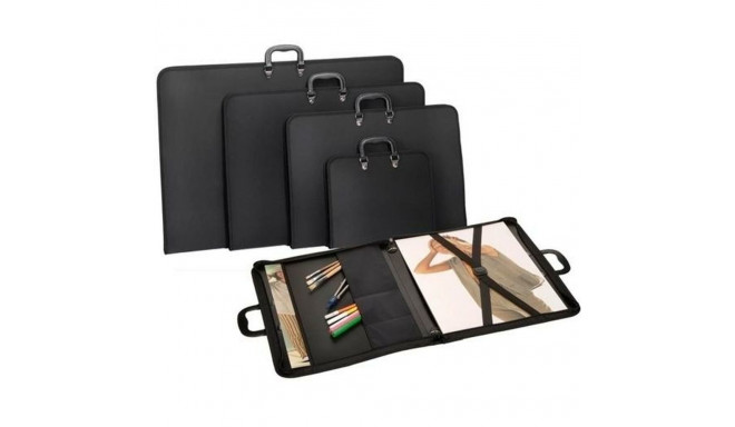 Zippered document holder Carchivo Embossed Black polypropylene