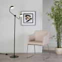 Floor Lamp 70 x 70 x 154 cm Black Steel