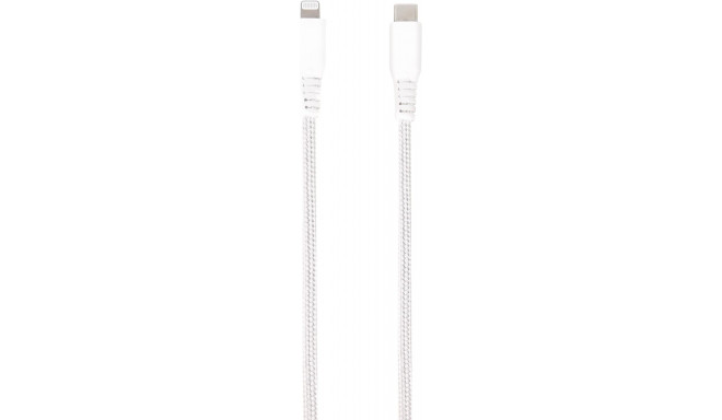 Vivanco kaabel Lightning - USB-C LongLife Data 1,5m, valge (61691)