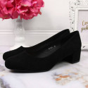 Sergio Leone W SK354C suede block pumps, black (40)