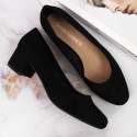 Sergio Leone W SK354C suede block pumps, black (40)