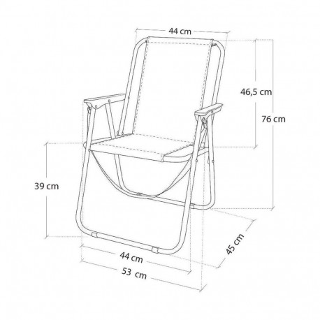 Beach Chair Aktive White Navy Blue 44 x 45 x 76 cm Sailor
