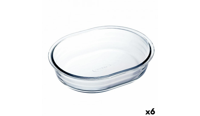 Cake Mould Ô Cuisine Ocuisine Vidrio Transparent Glass Oval 19 x 14 x 4 cm 6 Units