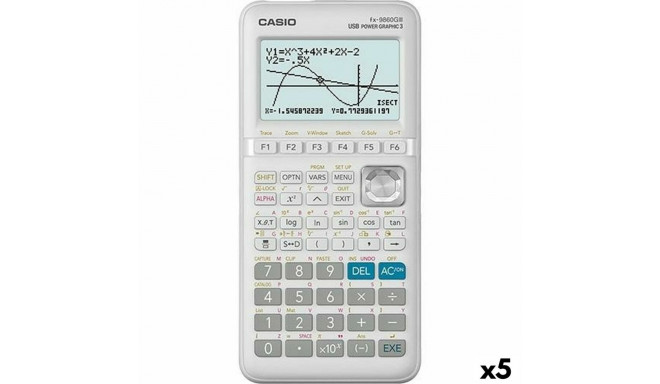 Графический калькулятор Casio FX-9860G II Белый (5 штук)