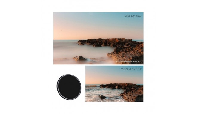 K&F Concept Basic Fader Adjustable Gray Filter NDX ND2 - ND400 - 77 mm