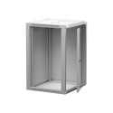NETRACK 019-180-66-021 Netrack wall/hanging cabinet 19,18U/600 mm,glass door,grey,remov. side pan.