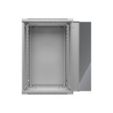 NETRACK 019-180-645-021 Netrack wall/hanging cabinet 19,18U/450 mm,glass door,grey,remov. side pan.