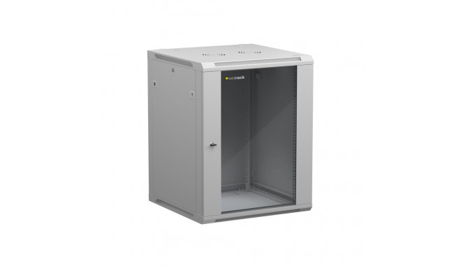 NETRACK 019-150-66-021 Netrack wall/hanging cabinet 19,15U/600 mm,glass door,grey,remov. side pan.
