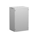 NETRACK 019-180-645-021 Netrack wall/hanging cabinet 19,18U/450 mm,glass door,grey,remov. side pan.