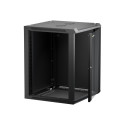 NETRACK 019-150-66-022 Netrack wall/hanging cabinet 19,15U/600 mm,glass door,black,remov. side pan.