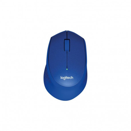 LOGITECH M330 SILENT PLUS Mouse 3 buttons wireless 2.4 GHz USB wireless receiver blue