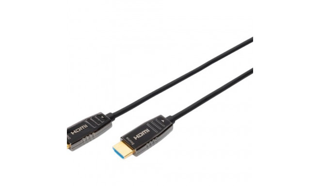 ASSMANN HDMI AOC hübriidkiudühenduse kaabel Tüüp A M/M 20m UHD 8K60Hz CE kuldne bl