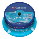 VERBATIM CD-R 80 min. 700 MB 52x 25-pack cakebox DataLife Plus, crystal surface